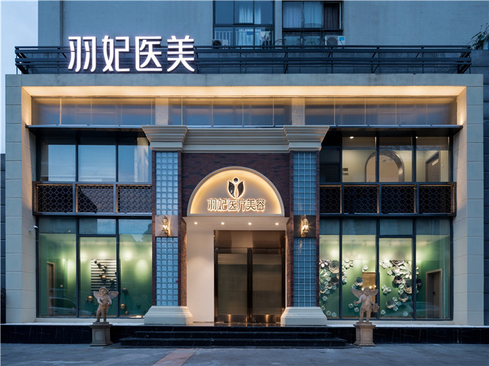 低調(diào)奢華風羽妃醫(yī)療美容醫(yī)院外觀裝修設(shè)計實景圖